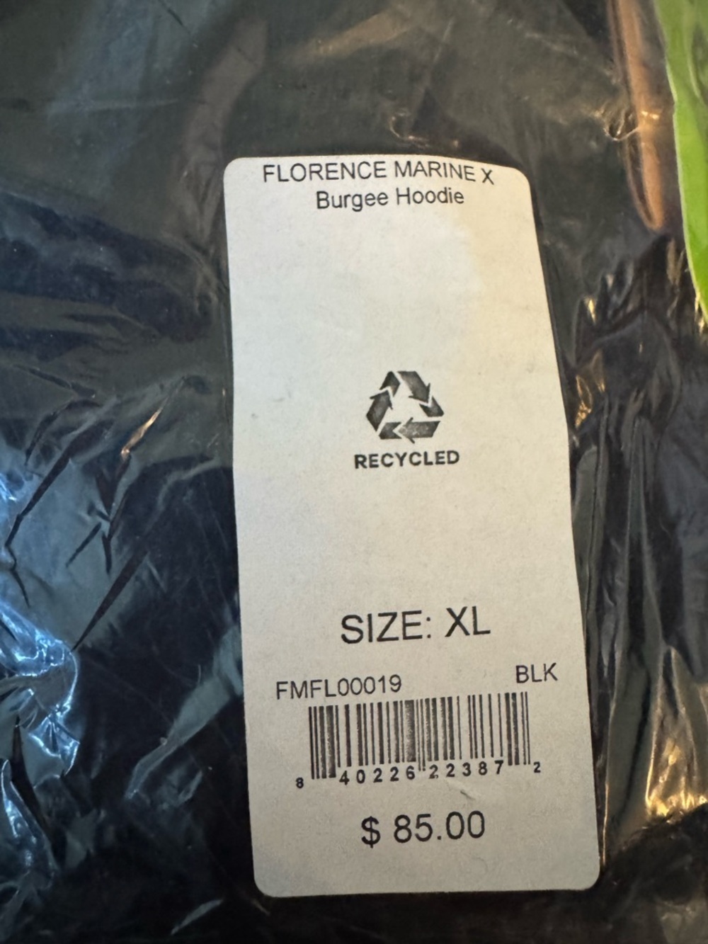 Florence x Marine Black Pullover Hoodie Size XL - Picture 5 of 5